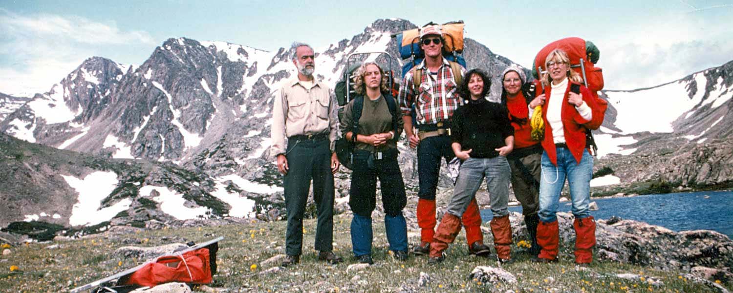 Jill Baron and field crew in Rocky Mountain National Park