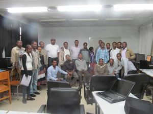 Tewodros joined workshop participants on the last day to congratulate them in their success. At the end of the workshop participants were given a certificate of completion to document their accomplishment.