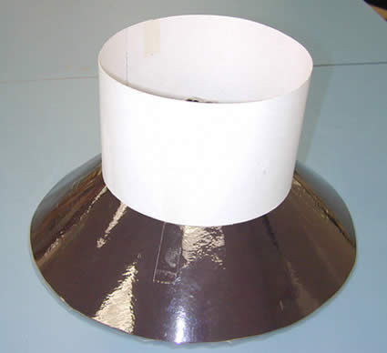 Inverted funnel and collar